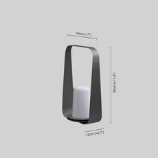  Minimalistische Außenleuchte LED Kerzenform Grau Acryl Terrasse/Garten/Balkon