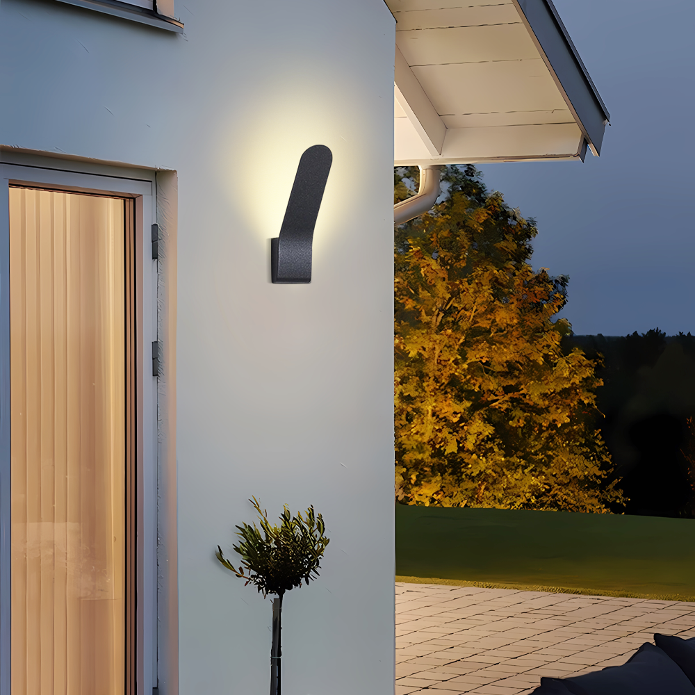 Modern Außenwandleuchte LED Linear Schwarz Metall Garten/Balkon