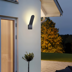 Modern Außenwandleuchte LED Linear Schwarz Metall Garten/Balkon
