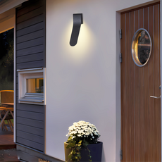 Modern Außenwandleuchte LED Linear Schwarz Metall Garten/Balkon