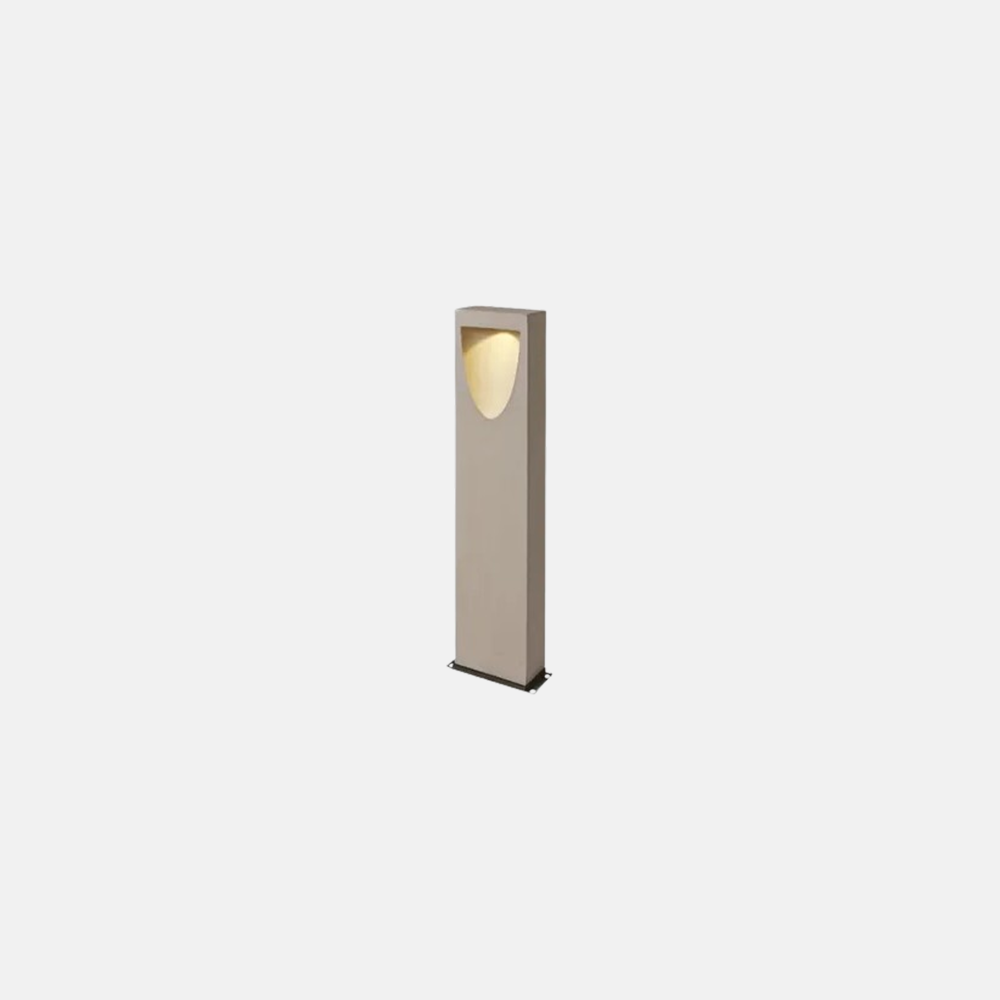 Minimalistisch Außenstehleuchte Rechteckig LED Grau Metall Garten