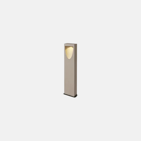 Minimalistisch Außenstehleuchte Rechteckig LED Grau Metall Garten