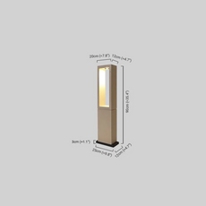 Minimalistisch Außenstehleuchte LED Rechteckig Metall Grau Garten