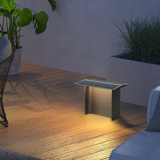 Moderne Außenleuchte LED Schwarz/Grau Metall Solar Garten