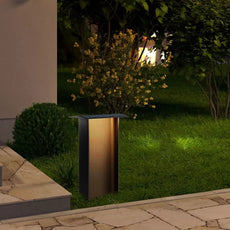 Moderne Außenleuchte LED Schwarz/Grau Metall Solar Garten