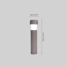 Minimalistische Außenleuchte LED  Zylindrisch Grau Metall 
