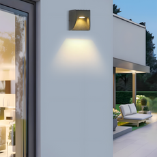 Minimalistische Außenwandleuchte LED Quadratisch Metall Garten/Terrasse