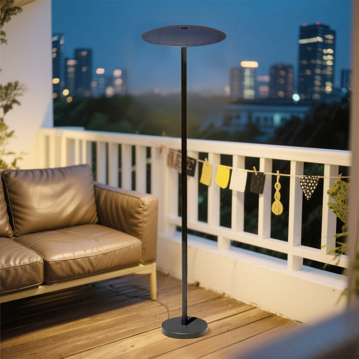 Modern Außenstehleuchte LED Kappenförmig Kaffee Metall Garten