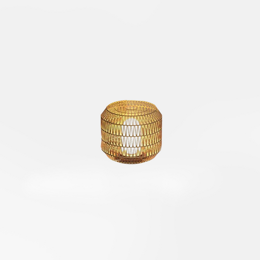 Landhausstil Außenstehleuchte LED Lanterne Rattan Khaki Solar Garten
