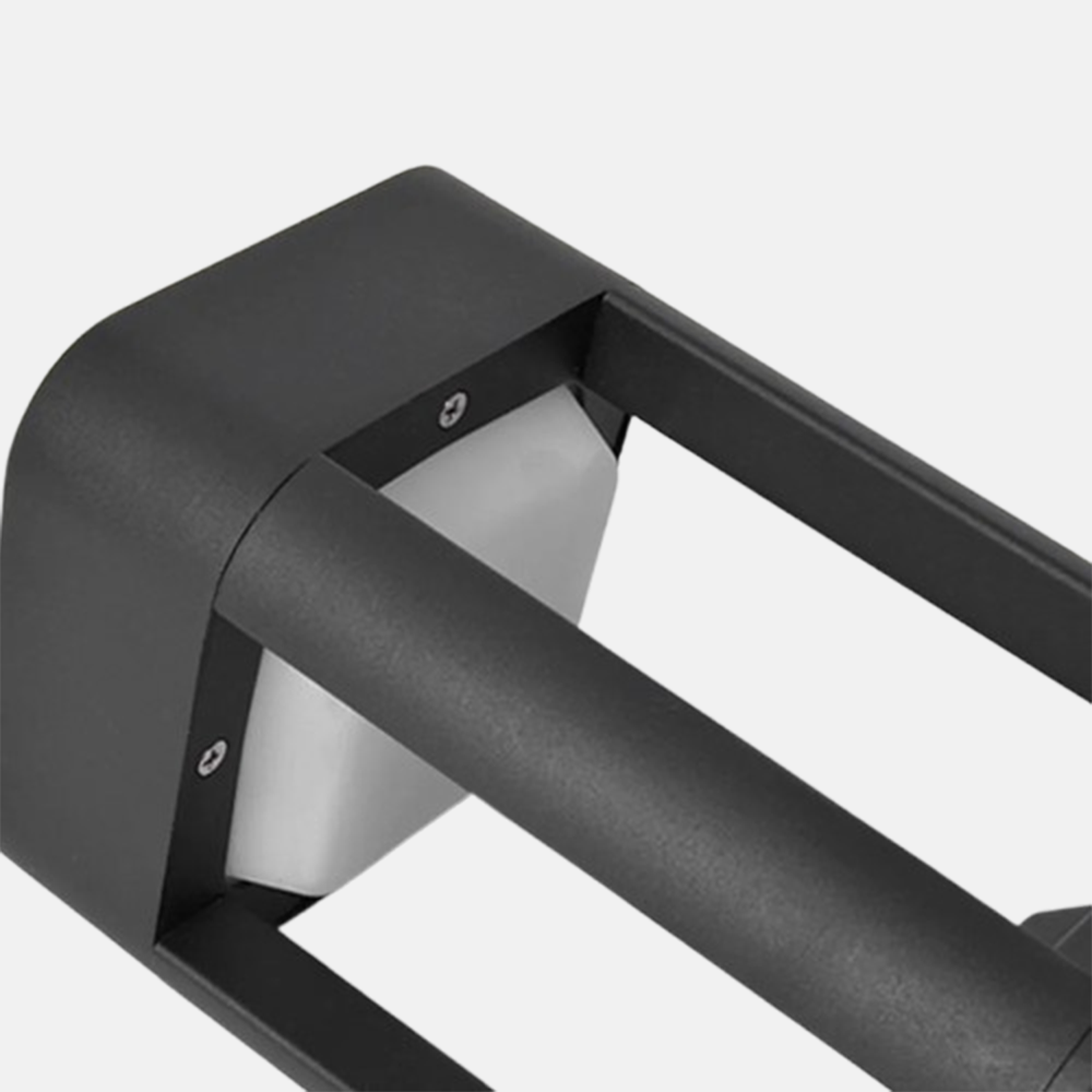 Modern Außenstehleuchte LED Rechteckig Schwarz Metall Terrasse