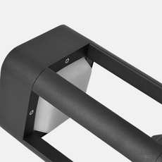 Modern Außenstehleuchte LED Rechteckig Schwarz Metall Terrasse