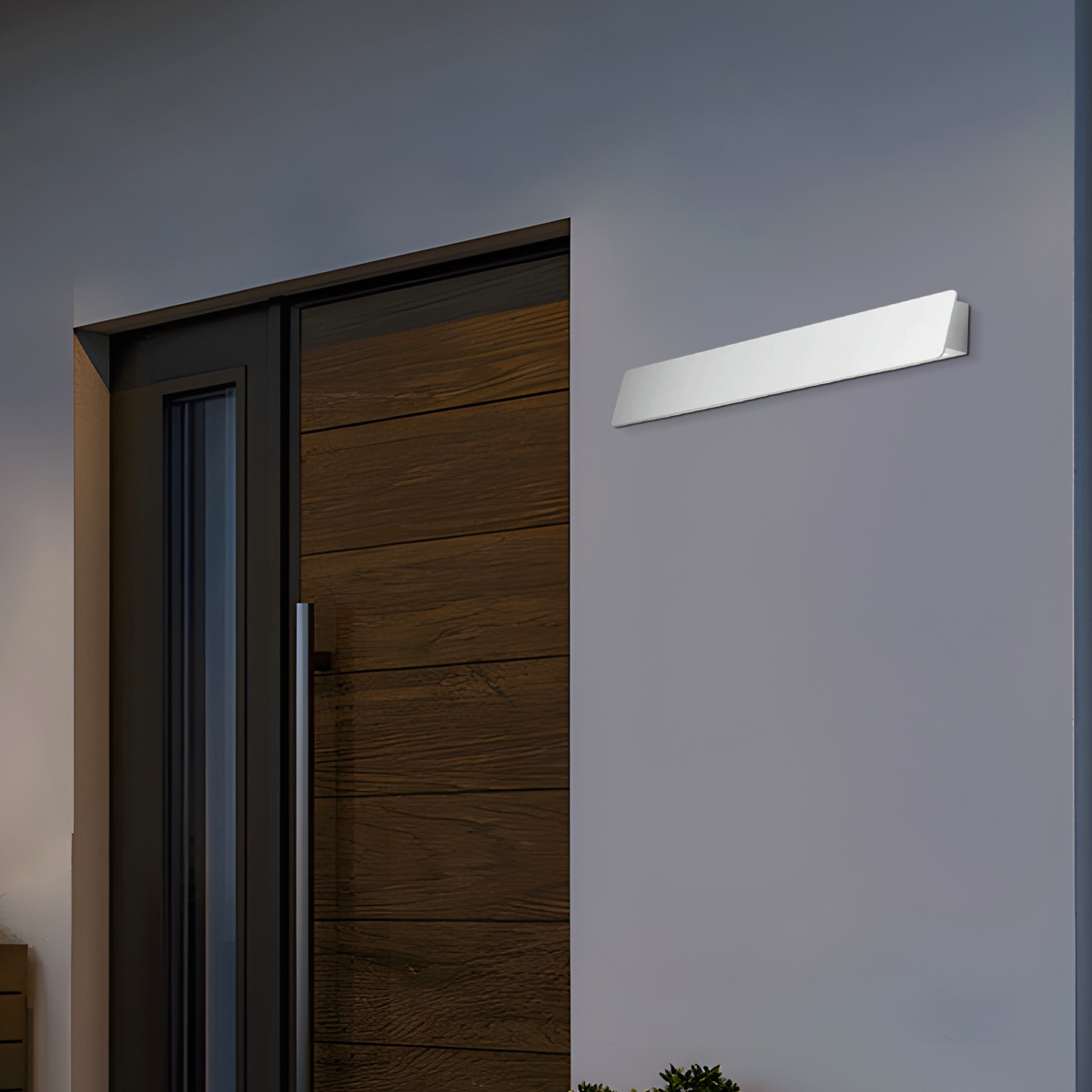 Moderne Außenwandleuchte LED Weiß Metall Solar Garten