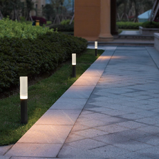 Moderne Außenlampe Schwarz Metall Acryl Zylindrisch Außen