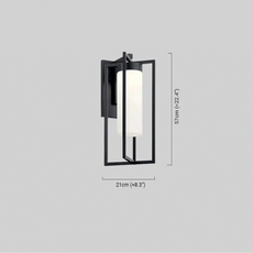 Modern Wandlampe Metall Schwarz Terrasse