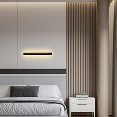 Minimalistische Wandleuchte LED Metall Gold Wohn/Schlafzimmer