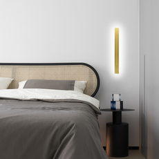 Minimalistische Wandleuchte LED Metall Gold Wohn/Schlafzimmer