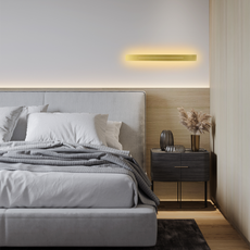 Minimalistische Wandleuchte LED Metall Gold Wohn/Schlafzimmer