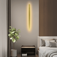 Minimalistische Wandleuchte LED Metall Gold Wohn/Schlafzimmer