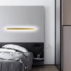Minimalistische Wandleuchte LED Metall Gold Wohn/Schlafzimmer