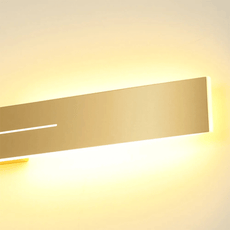 Minimalistische Wandleuchte LED Metall Gold Wohn/Schlafzimmer