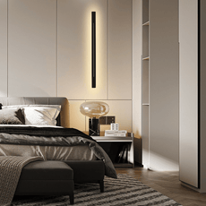 Minimalistische Wandleuchte LED Metall Gold Wohn/Schlafzimmer