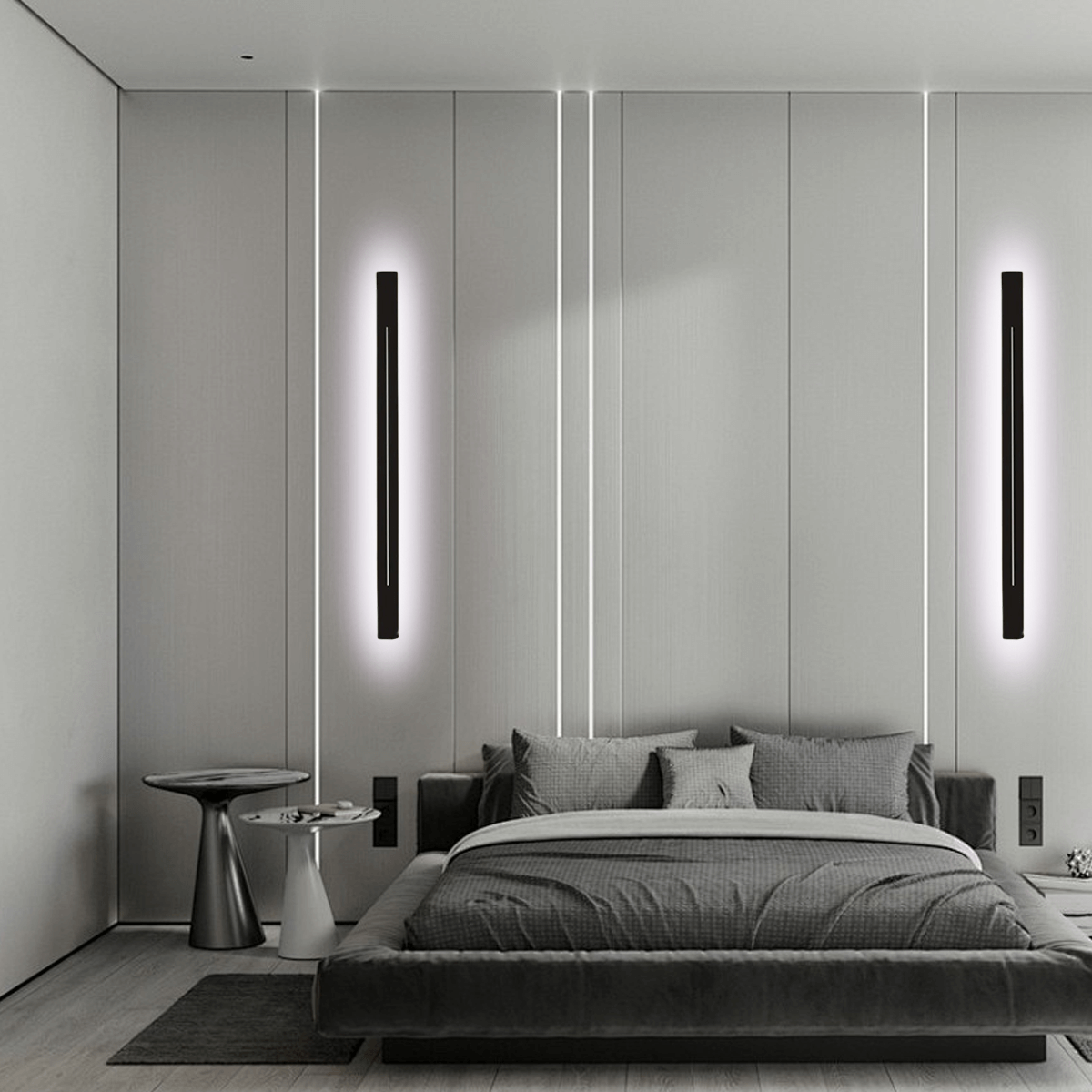 Minimalistische Wandleuchte LED Metall Gold Wohn/Schlafzimmer