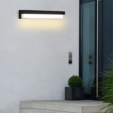 Moderne Wandleuchte Schwarz Metall Acryl Zylindrisch Außen