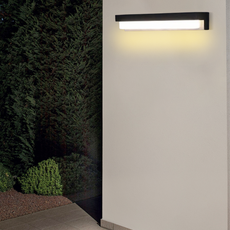 Moderne Wandleuchte Schwarz Metall Acryl Zylindrisch Außen