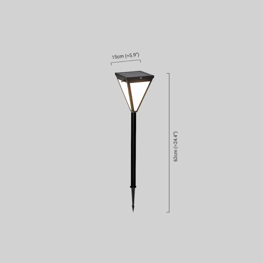 Moderne Außenlampe Schwarz Metall Dreiecke Garten