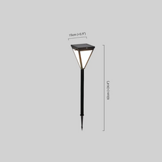 Moderne Außenlampe Schwarz Metall Dreiecke Garten