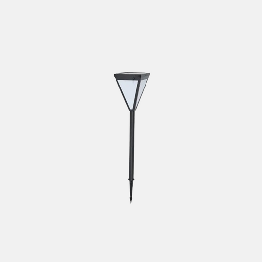 Moderne Außenlampe Schwarz Metall Dreiecke Garten