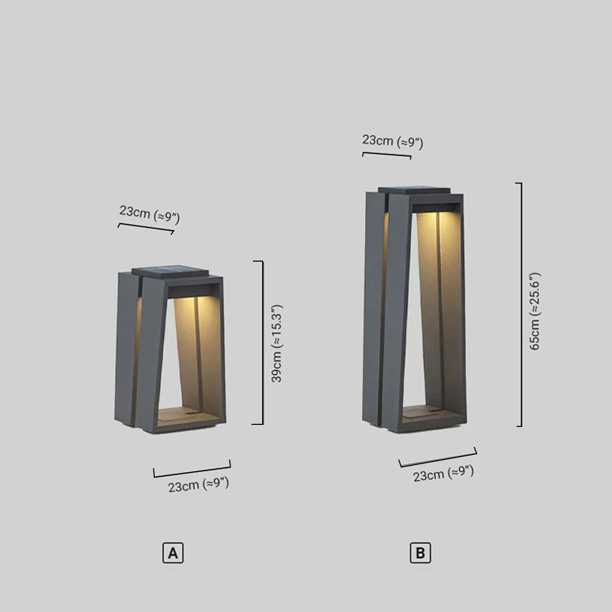 Industrielle Außenlampe Schwarz Metall Glasrahmen Typ Garten