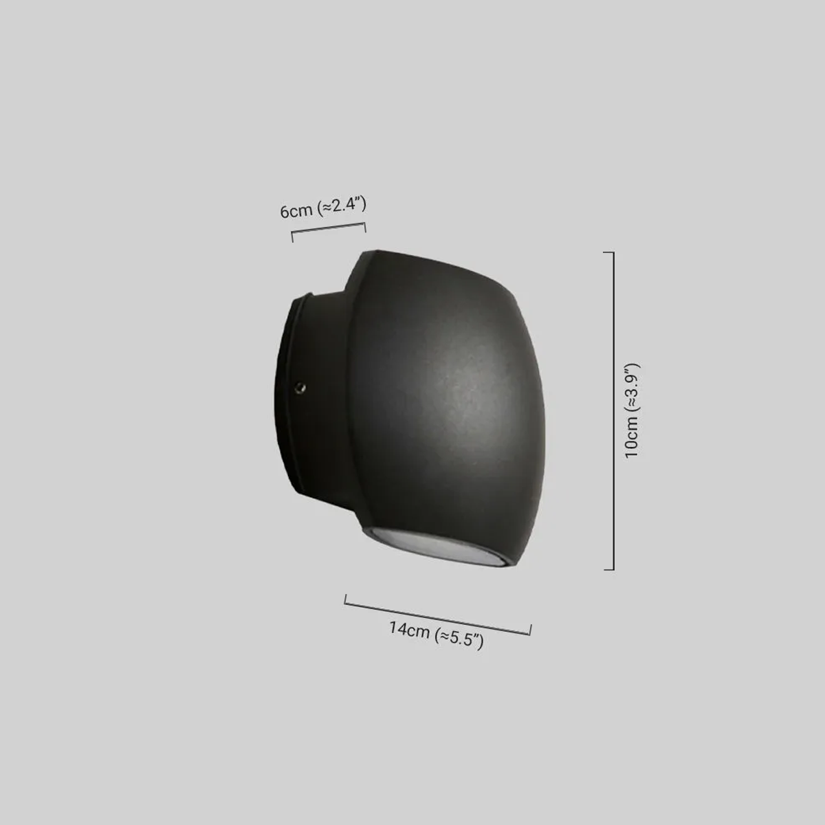 Moderne Außenwandleuchte LED Abgerundet Schwarz Außenbereich