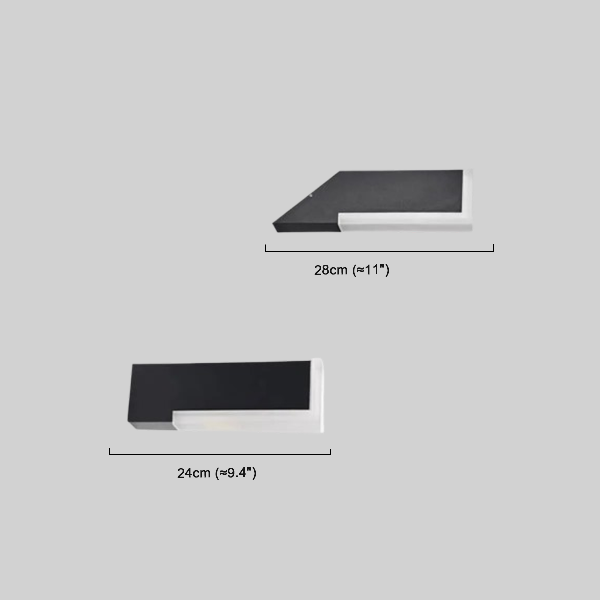 Moderne Außenwandleuchte LED Geometrischer Schwarz Metall Garten