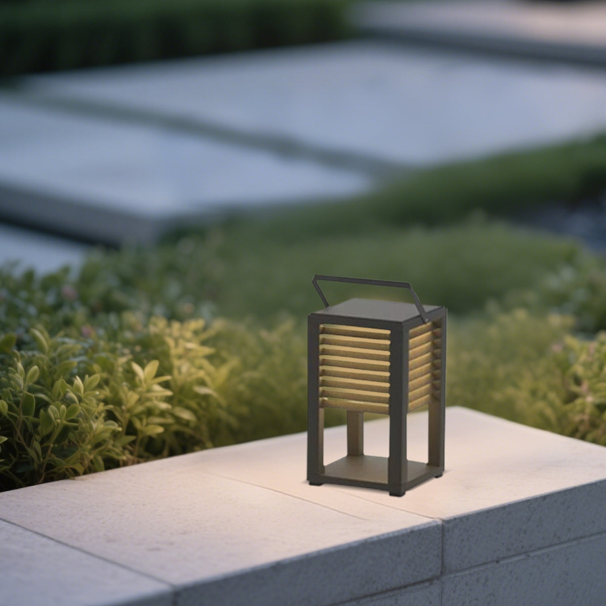 Moderne Außenstehleuchte LED Schwarz Metall Solar Garten/Terrasse