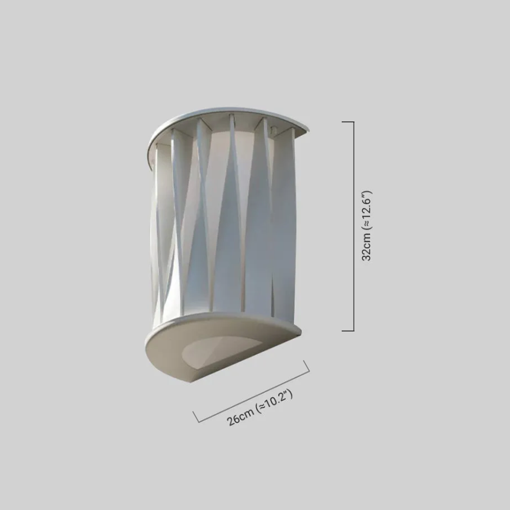  Minimalistische Außenwandleuchte LED Weiß Aluminium Garten/Balkon/Terrasse  
