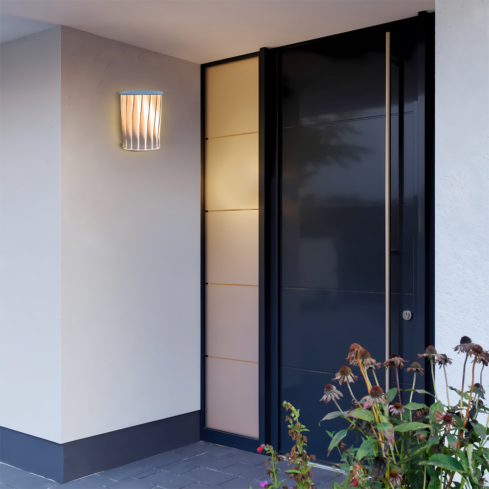  Minimalistische Außenwandleuchte LED Weiß Aluminium Garten/Balkon/Terrasse  