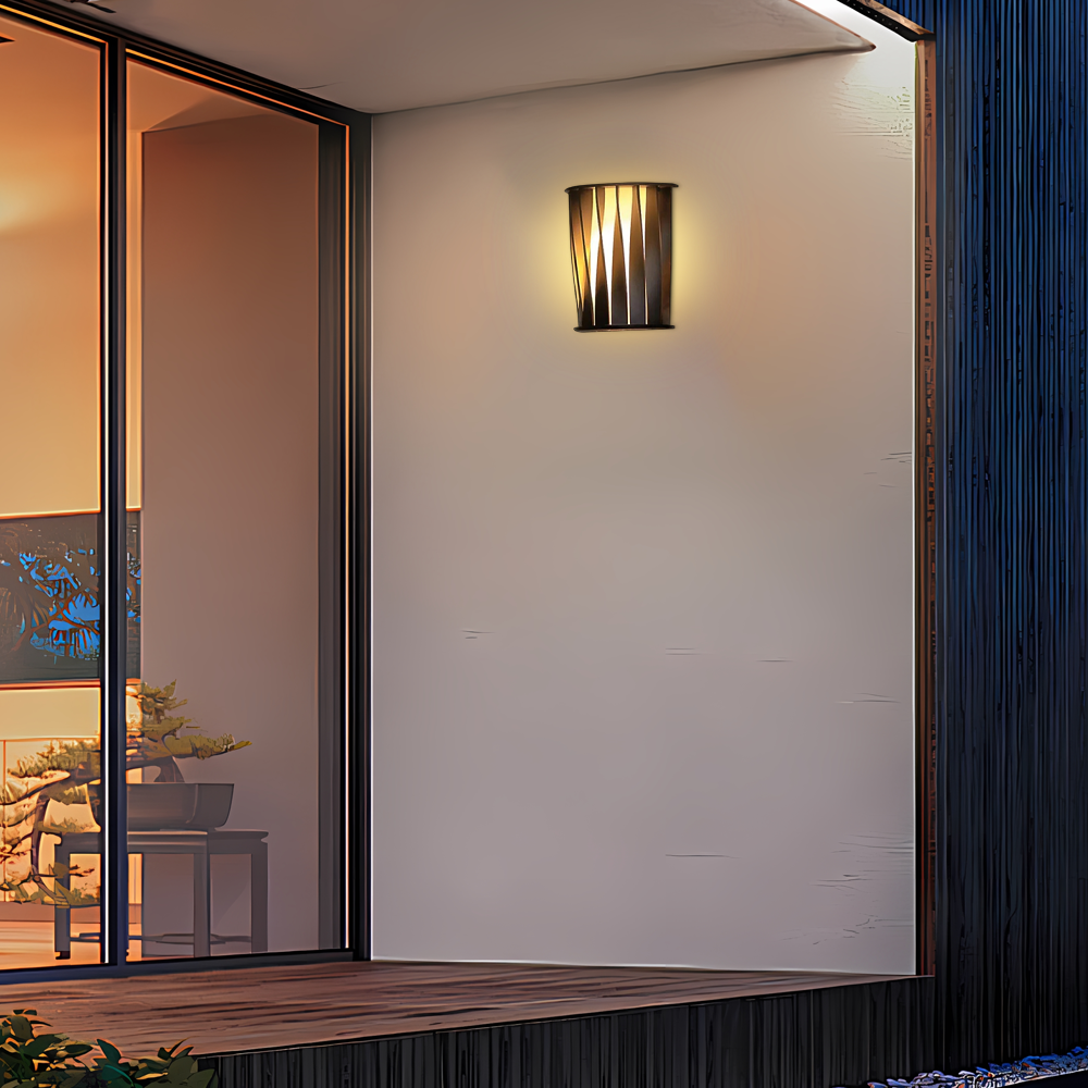  Minimalistische Außenwandleuchte LED Schwarz Aluminium Garten/Balkon/Terrasse  