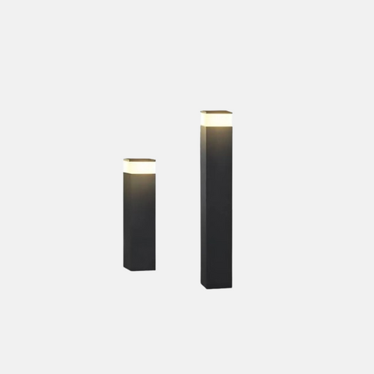Moderne Außenleuchte LED Rechteckig Schwarz Metall Garten/Terrasse