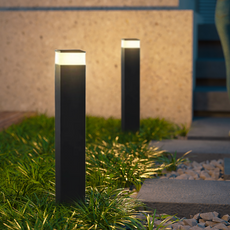 Moderne Außenleuchte LED Rechteckig Schwarz Metall Garten/Terrasse