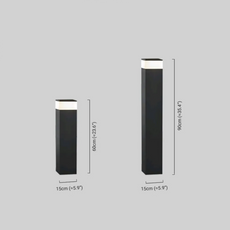 Moderne Außenleuchte LED Rechteckig Schwarz Metall Garten/Terrasse