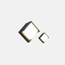 Modern Außenwandleuchte LED Quadratisch Schwarz Metall Garten/Balkom