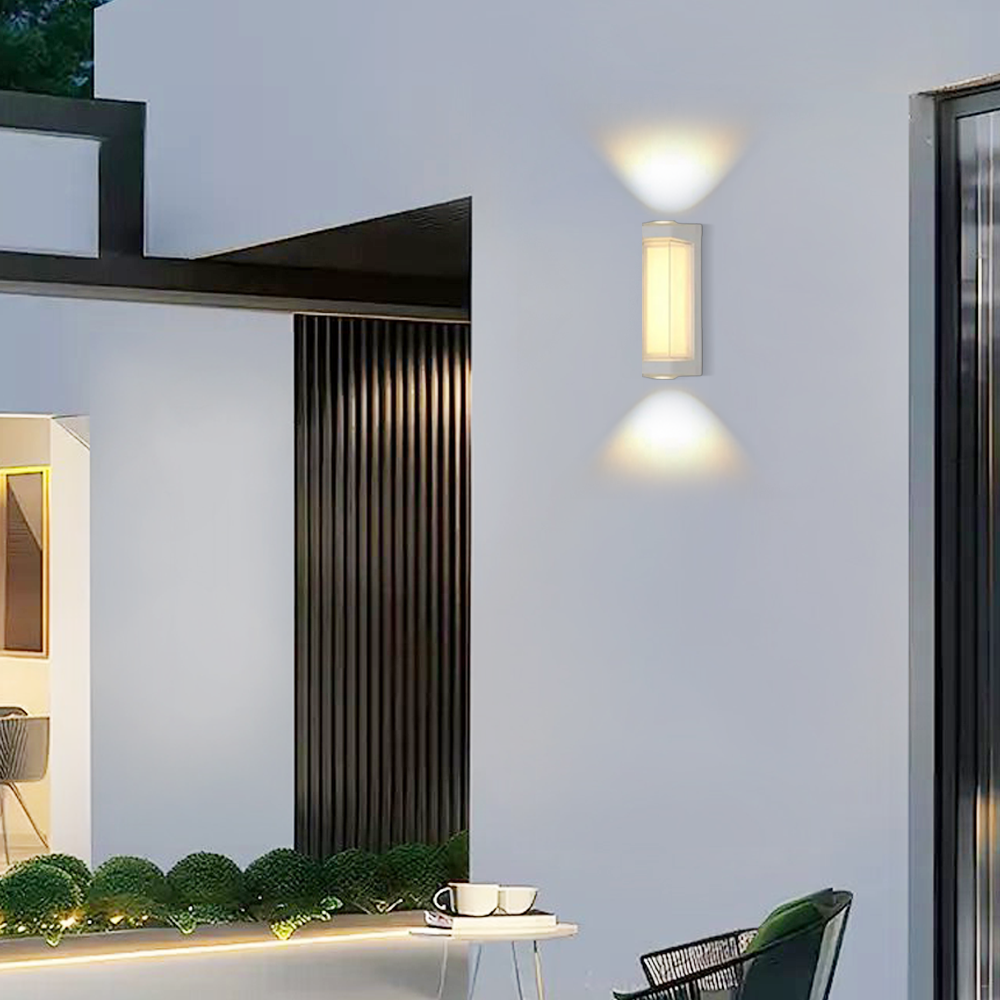 Minimalistisch Außenstehleuchte LED Metall Weiß Hof/Balkon