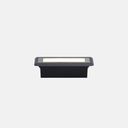 Moderne Außenwandleuchte/Treppenleuchte LED Rechteckig Metall Schwarz Außen