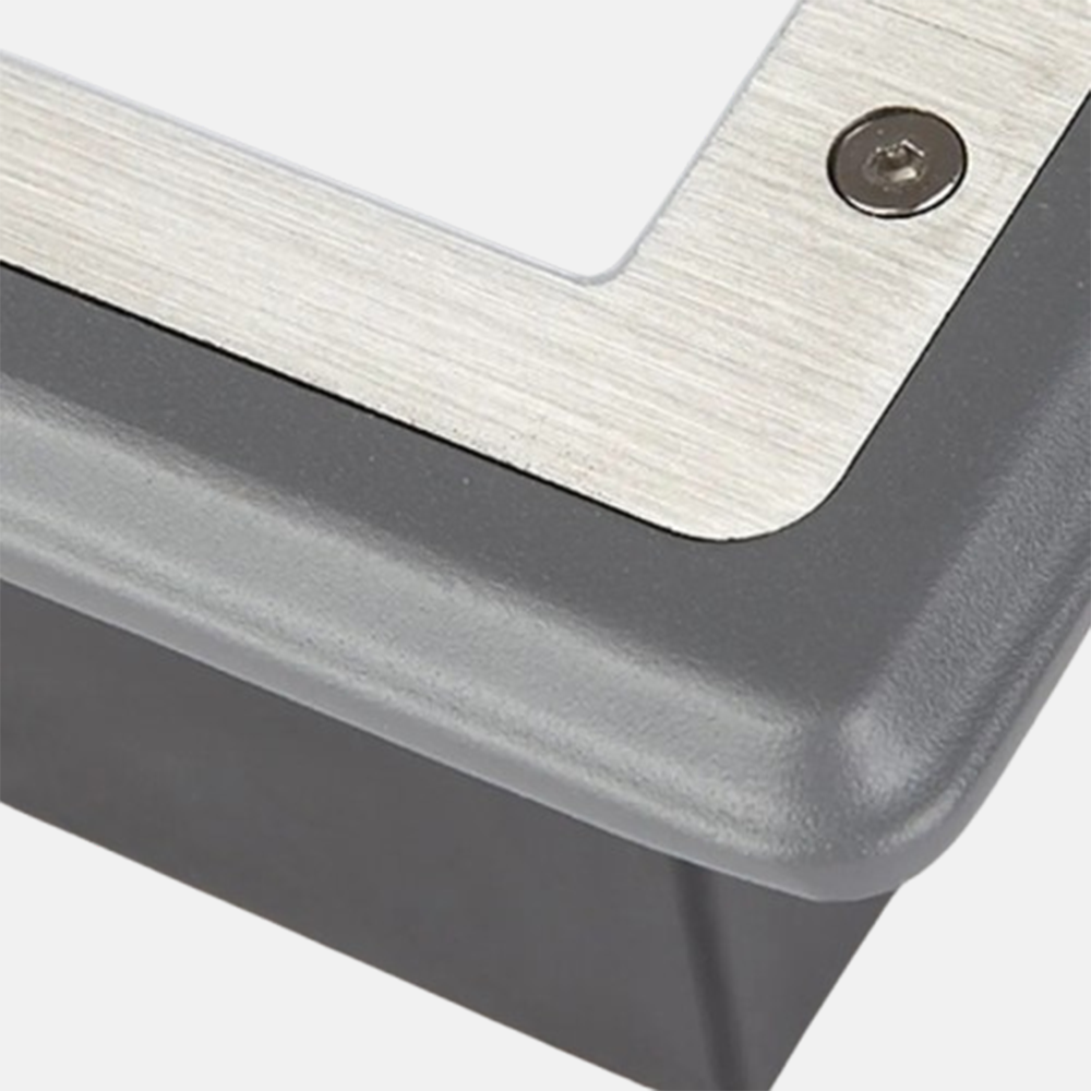 Moderne Außenwandleuchte/Treppenleuchte LED Rechteckig Metall Schwarz Außen