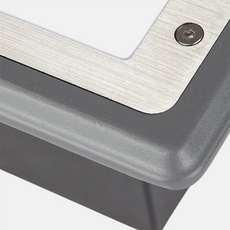 Moderne Außenwandleuchte/Treppenleuchte LED Rechteckig Metall Schwarz Außen