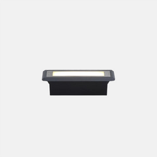 Moderne Außenwandleuchte/Treppenleuchte LED Rechteckig Metall Schwarz Außen