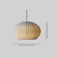 Landhausstil Außenpendelleuchte LED Laterne Beige Metall/Rattan Garten