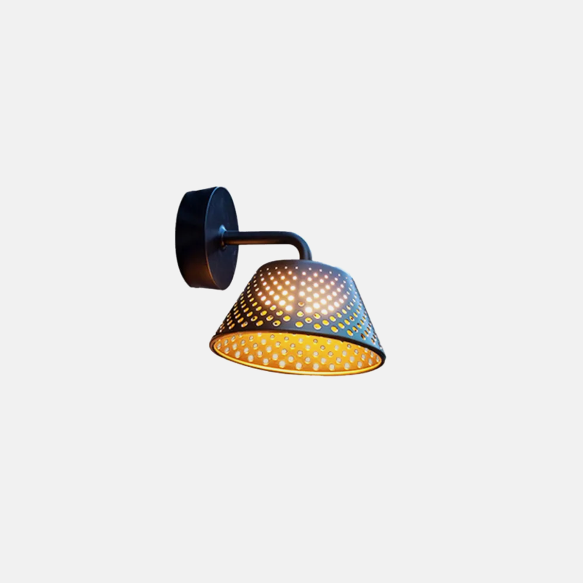 Industriell Außenwandleuchte LED Metallhaube Schwarz Terrasse/Garten