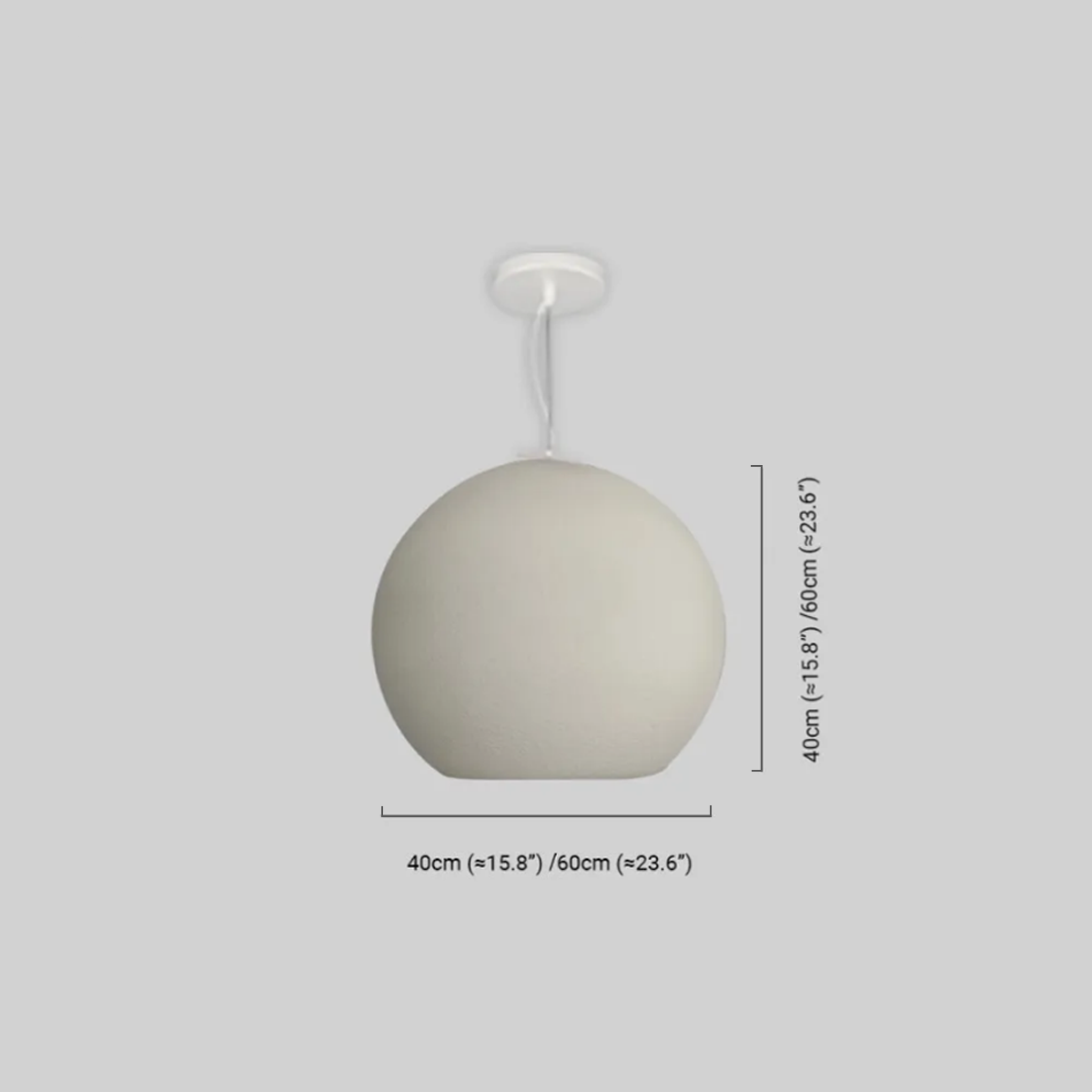 Modern Pendelleuchte LED Kugel Grau Metall Schlafzimmer